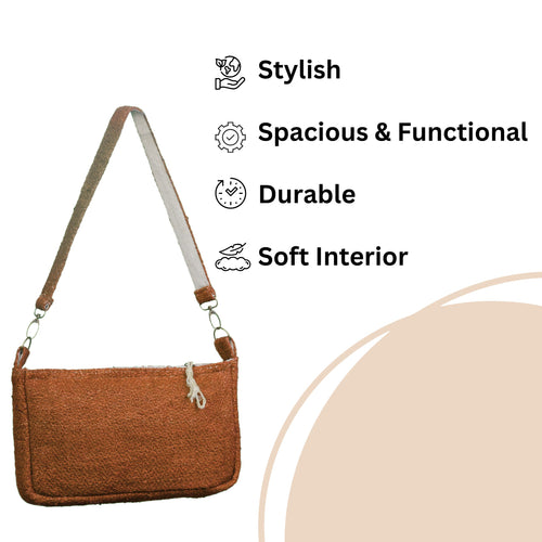 TruHemp Crossbody Bag – Stylish and Practical Shoulder Bag, Adjustable and Detachable Strap, Durable Zipper Closure