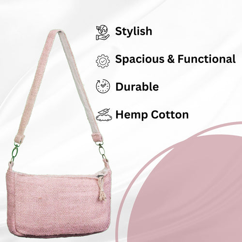 TruHemp Crossbody Bag – Stylish and Practical Shoulder Bag, Adjustable and Detachable Strap, Durable Zipper Closure