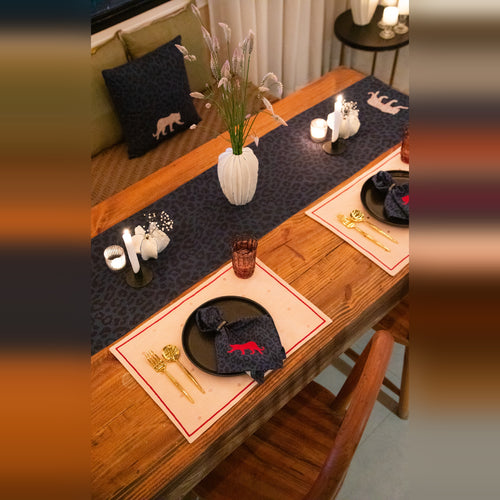 Holy Grail Homes Table Runner for Dining, 100% Cotton Boho Table Runner for Home Decor, Nature Inspired for Kitchen Dining Table, 14X82 inches for Dining & Parties