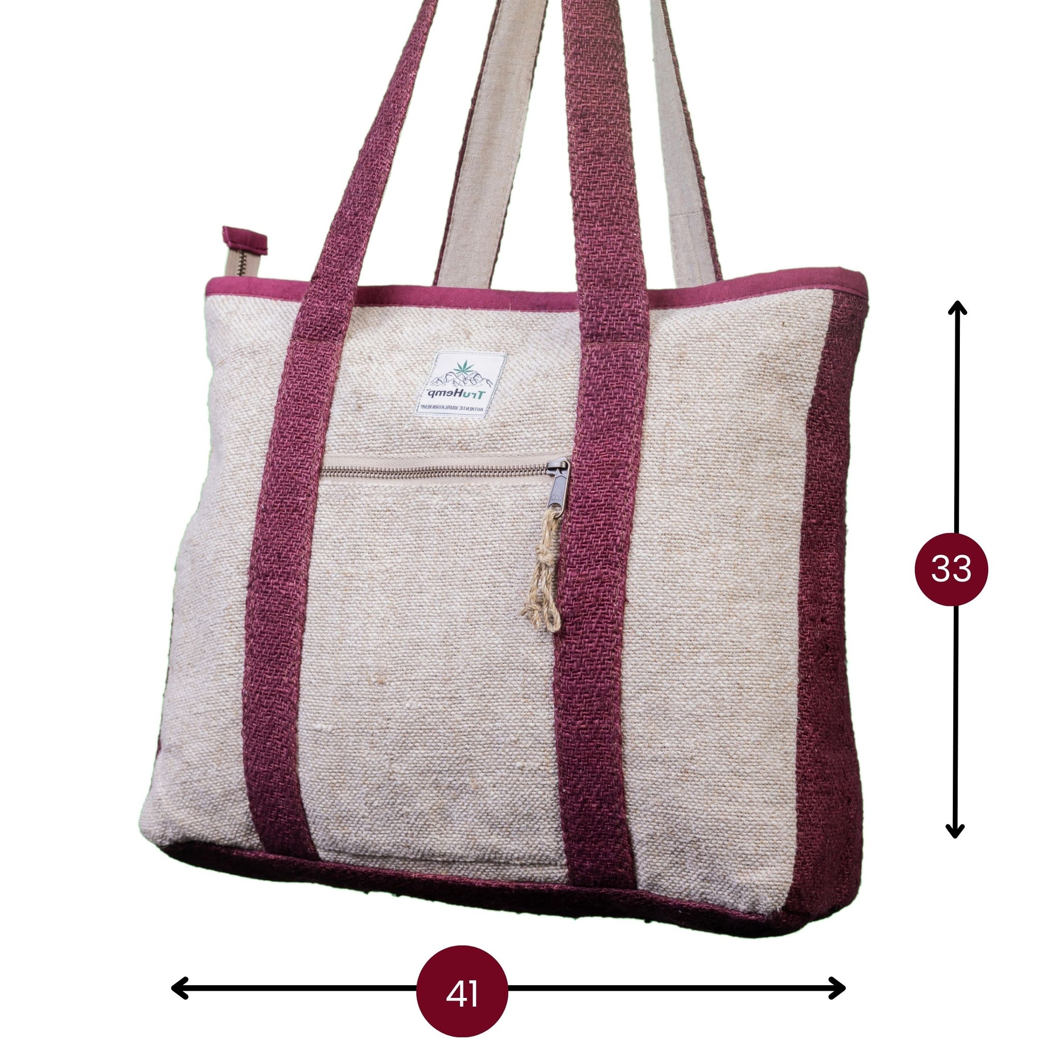 TruHemp Hemp Corporate Tote Bag– Durable Reusable Shoulder Bag for Office, Shopping, and Travel, Lightweight Large Tote with Sturdy Straps