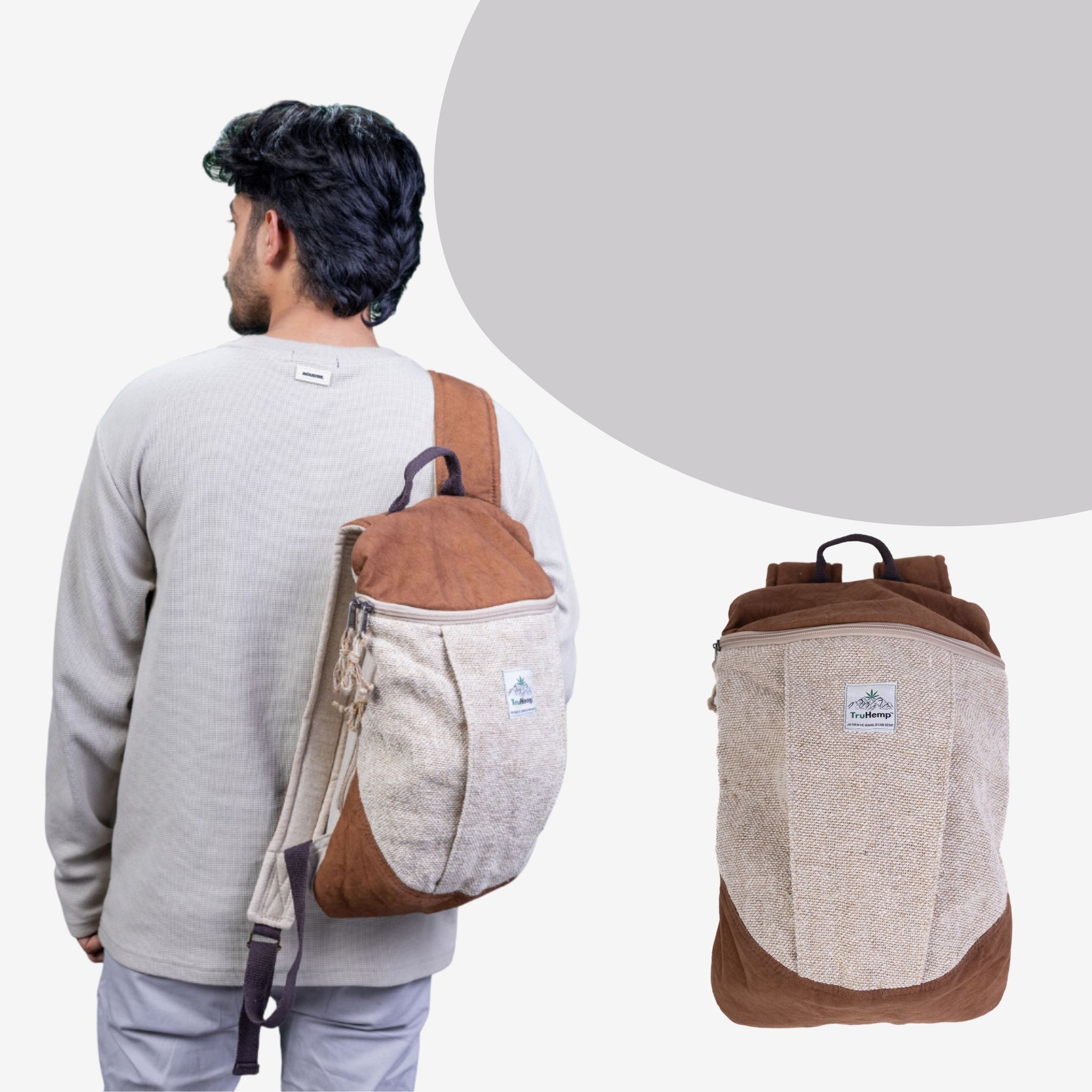 TruHemp Handcrafted Hemp Backpack– Spacious & Durable Backpack with Cotton Lining, Ideal for Everyday Use, Travel, and Work