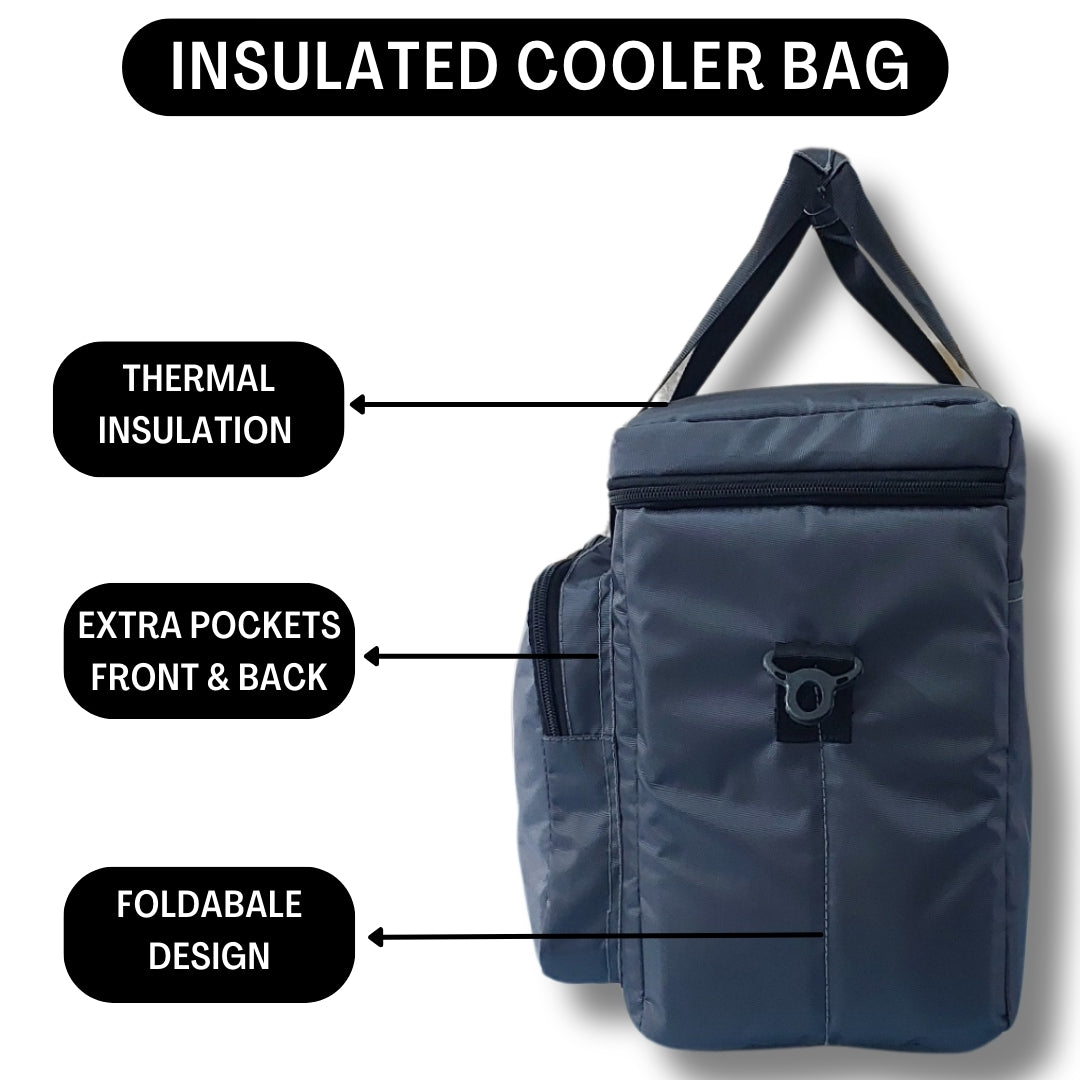 Outer Woods Insulated 6 Bottle Cooler Bag, with 6 Units of Ice Gel Packs, Wine Cooler Bag, Beer Cooler Bag, Insulated Bag, Fits 6 Full Size Bottles