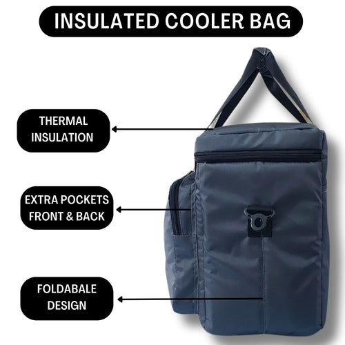 Outer Woods Insulated 6 Bottle Cooler Bag, with 6 Units of Ice Gel Packs, Wine Cooler Bag, Beer Cooler Bag, Insulated Bag, Fits 6 Full Size Bottles