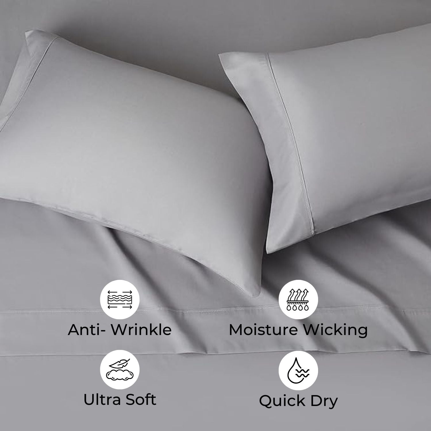 bellolin 100% Cotton Bed Sheet Set with Deep Pocket, 400 Thread Count Extra Soft Bed Sheet, Cooling Sheet with 2 Pillow Covers - 4 Piece Set