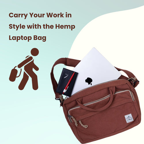 TruHemp Handmade Hemp Side Bag with Cotton Blend– Durable and Stylish Crossbody Messenger Bag with Adjustable Strap