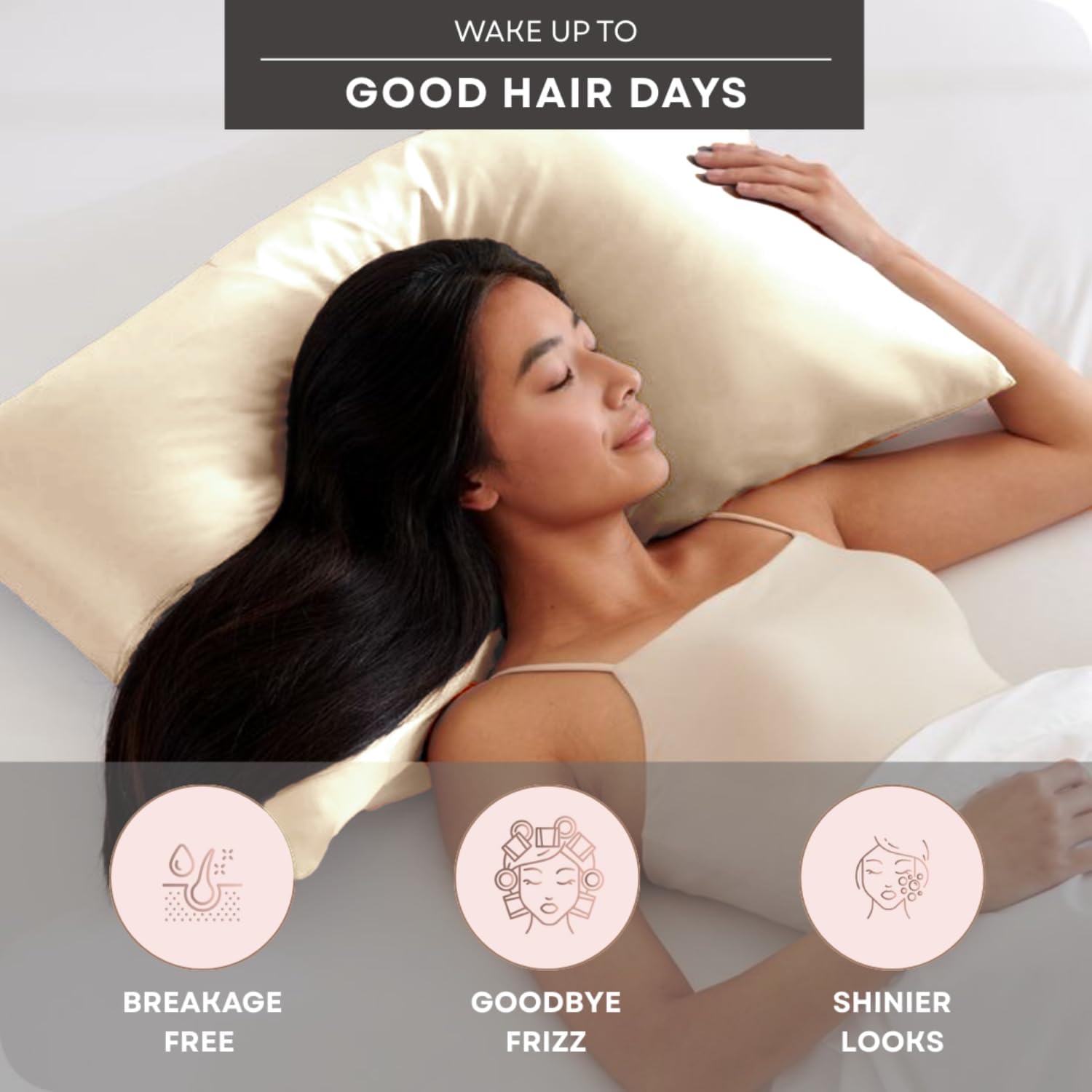 Furbo 100% Pure Mulberry Silk Pillowcase – 22 Momme Luxury Grade for Hair & Skin, Cooling & Anti-Frizz Fabric with Hidden Zipper (Standard Size 20″×26″)