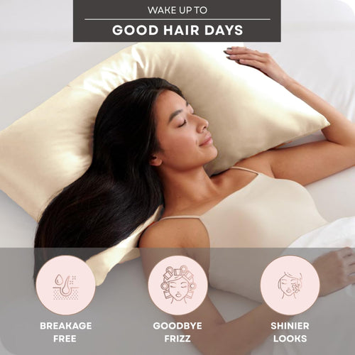 Furbo 100% Pure Mulberry Silk Pillowcase – 22 Momme Luxury Grade for Hair & Skin, Cooling & Anti-Frizz Fabric with Hidden Zipper (Standard Size 20″×26″)