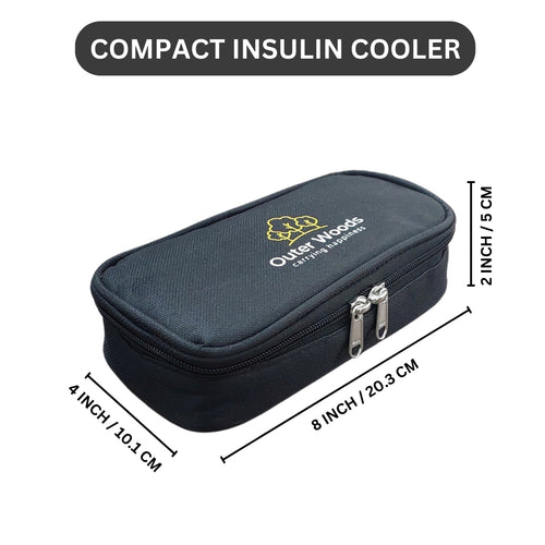 Outer Woods Insulin Cooling Travel Pouch with Two Ice Gel Packs, Cold Pack for Insulin, Insulin Carrier Bag, Keeps Insulin Safe and Cool for 6 to 8 Hours