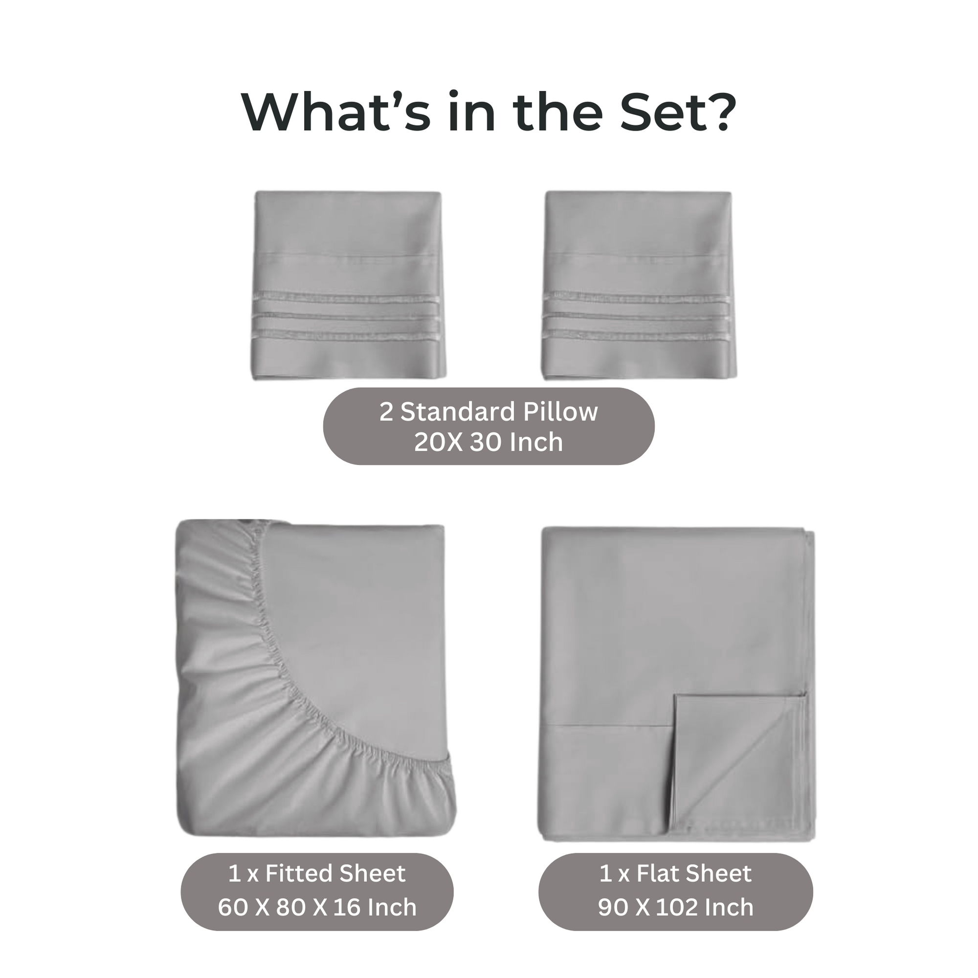 bellolin 100% Cotton Bed Sheet Set with Deep Pocket, 400 Thread Count Extra Soft Bed Sheet, Cooling Sheet with 2 Pillow Covers - 4 Piece Set