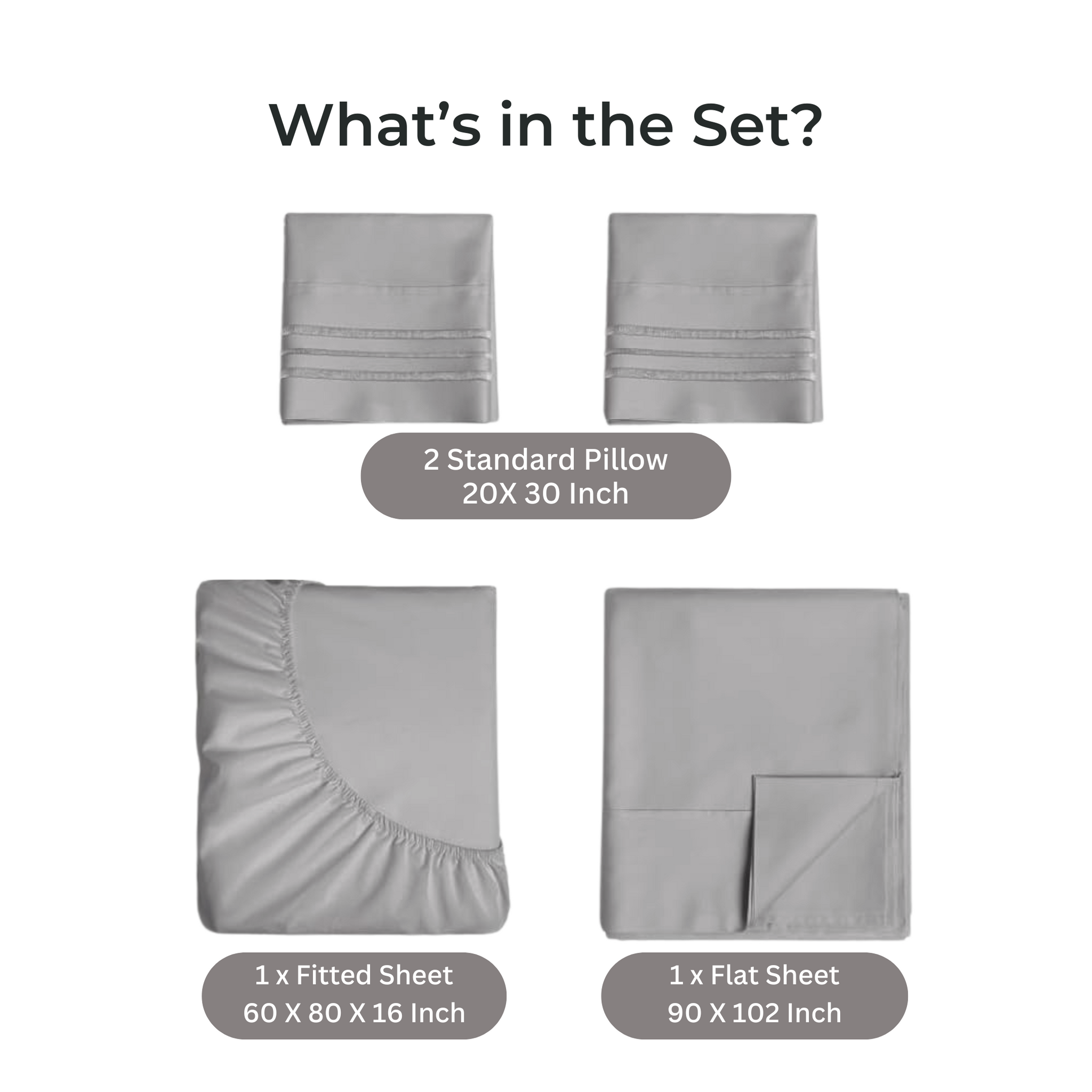 bellolin 100% Cotton Bed Sheet Set with Deep Pocket, 400 Thread Count Extra Soft Bed Sheet, Cooling Sheet with 2 Pillow Covers - 4 Piece Set