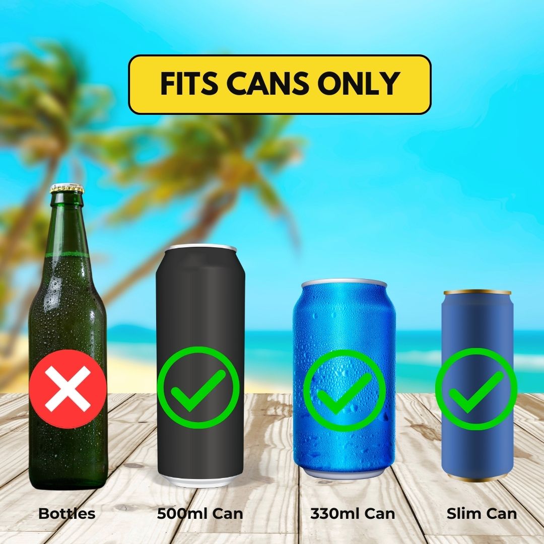 Outer Woods Insulated Beer Can Cooler Sleeve - Set of 4 | Fits 500ml Beer Can | Beer Can Cover (Coozie) with Easy Grip Band & Padded Fabric