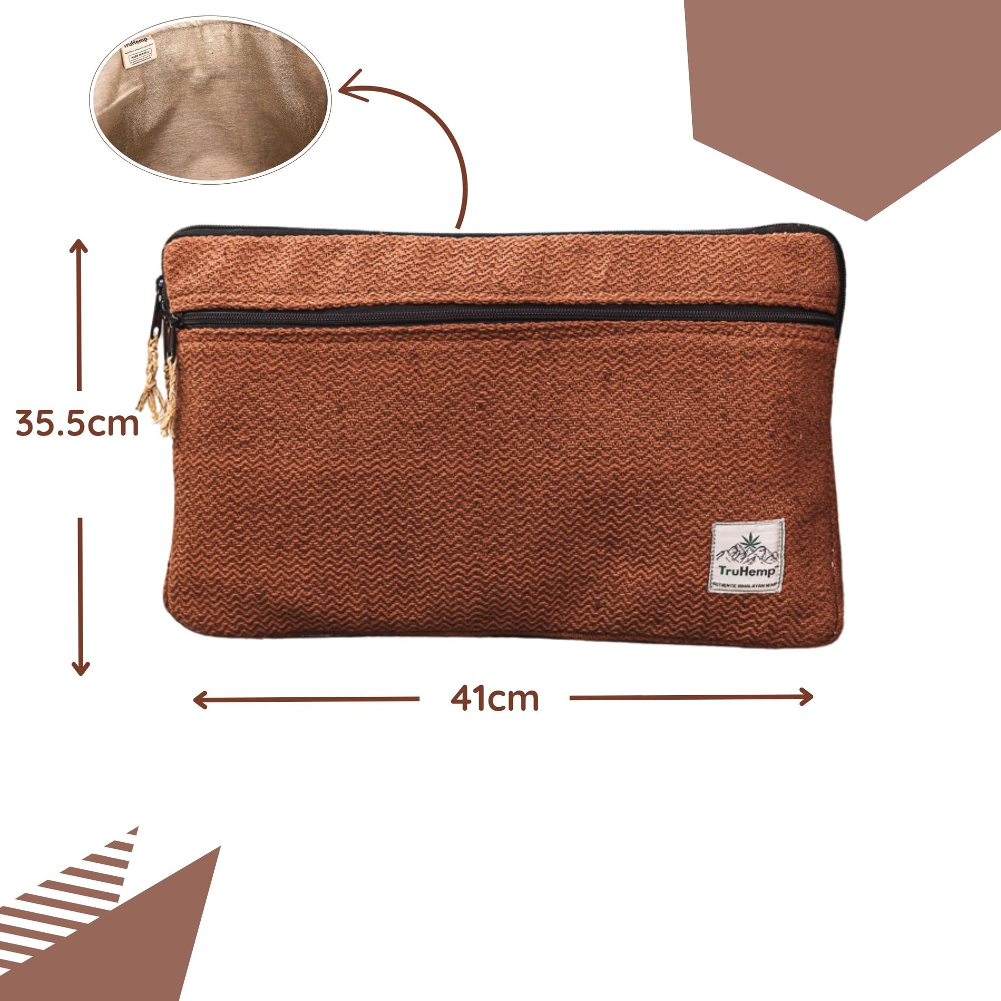 TruHemp Laptop Sleeve – Durable 14-Inch Laptop Cover with Zipper, Lightweight Water-Resistant Case for Travel & Work