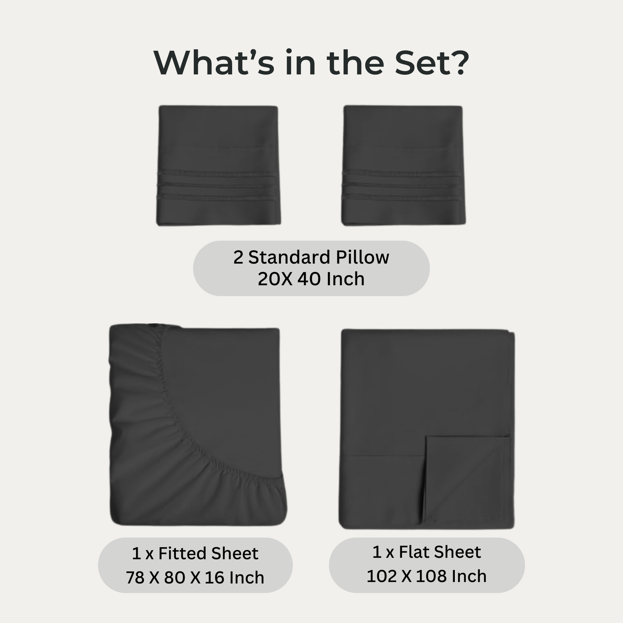 bellolin 100% Cotton Bed Sheet Set with Deep Pocket, 400 Thread Count Extra Soft Bed Sheet, Cooling Sheet with 2 Pillow Covers - 4 Piece Set