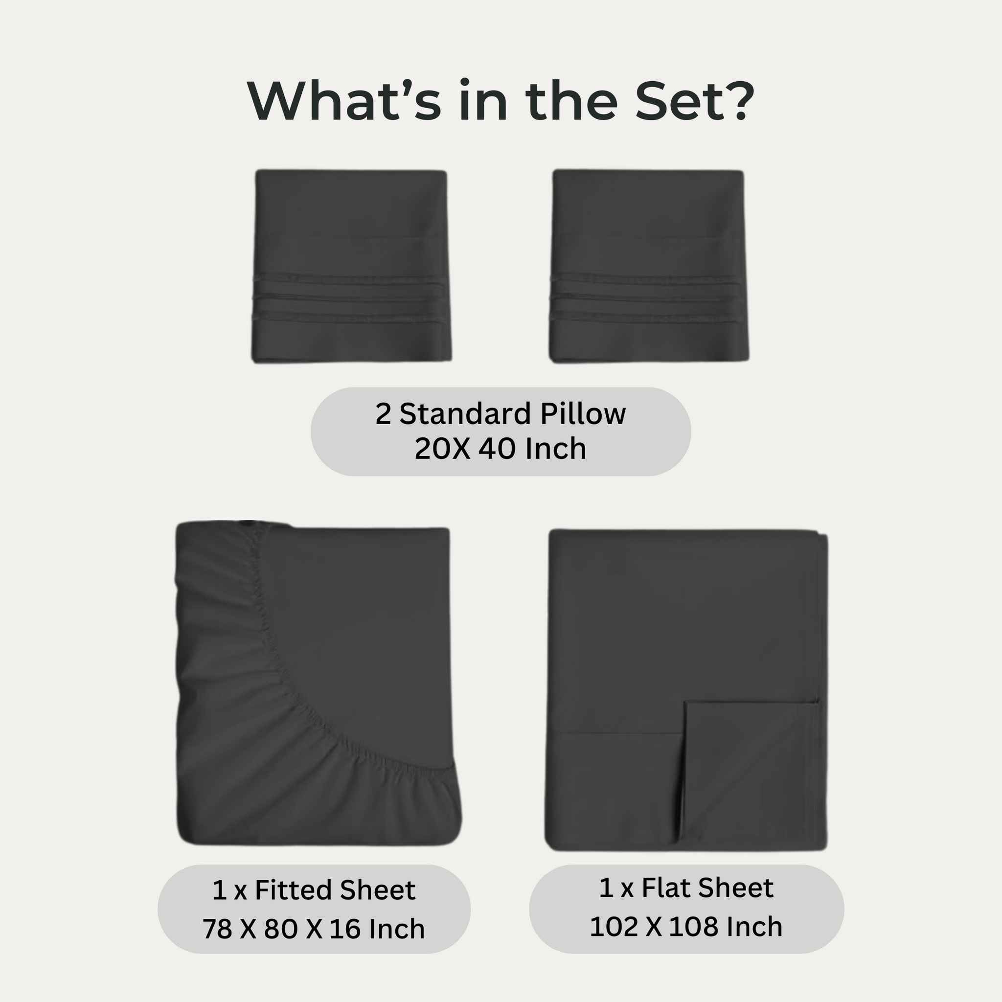 bellolin 100% Cotton Bed Sheet Set with Deep Pocket, 400 Thread Count Extra Soft Bed Sheet, Cooling Sheet with 2 Pillow Covers - 4 Piece Set