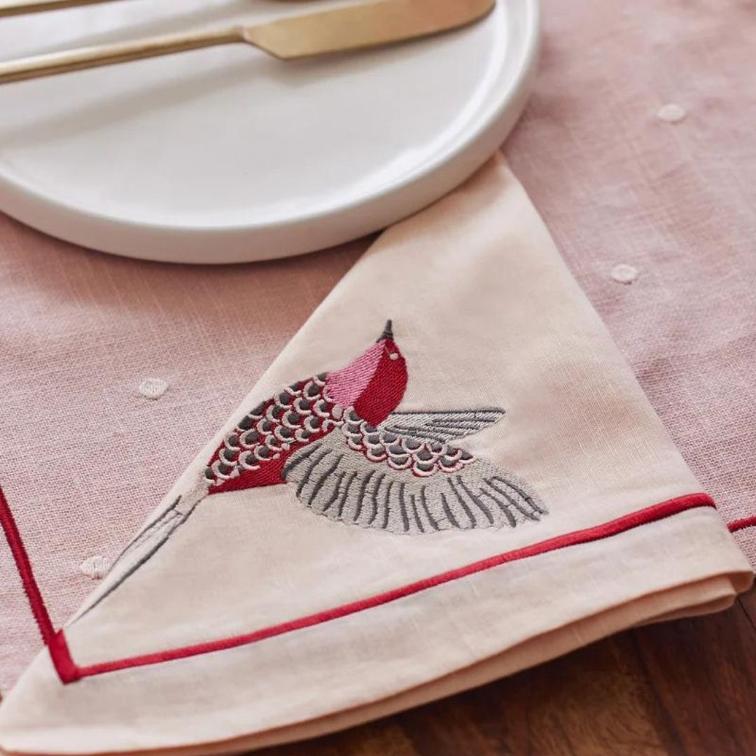 Holy Grail Homes 100% Cotton Table Linen Set of 6 Placemats, 6 Napkins, 1 Table Runner, for Decoration, Holiday Party, Wedding & Dining French Inspired Table Linen Set for Kitchen