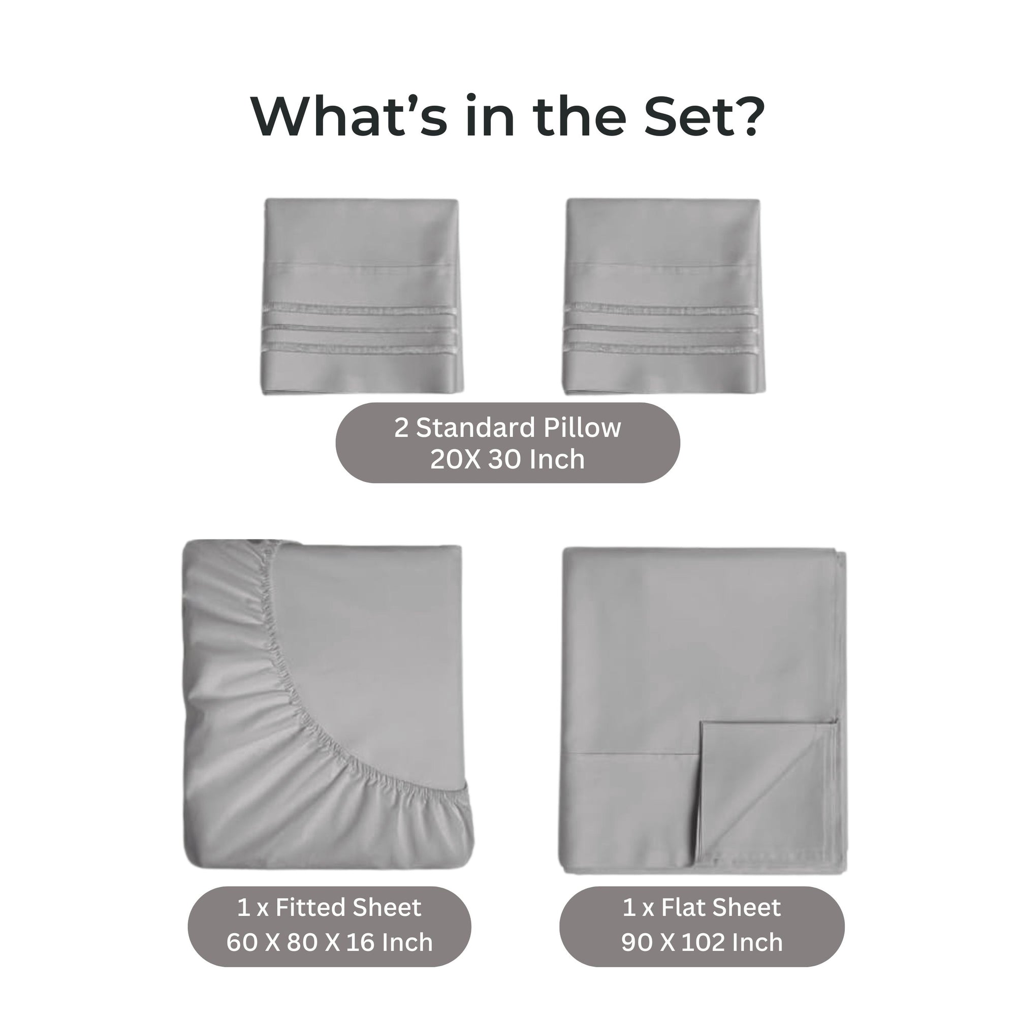bellolin 100% Cotton Bed Sheet Set with Deep Pocket, 400 Thread Count Extra Soft Bed Sheet, Cooling Sheet with 2 Pillow Covers - 4 Piece Set