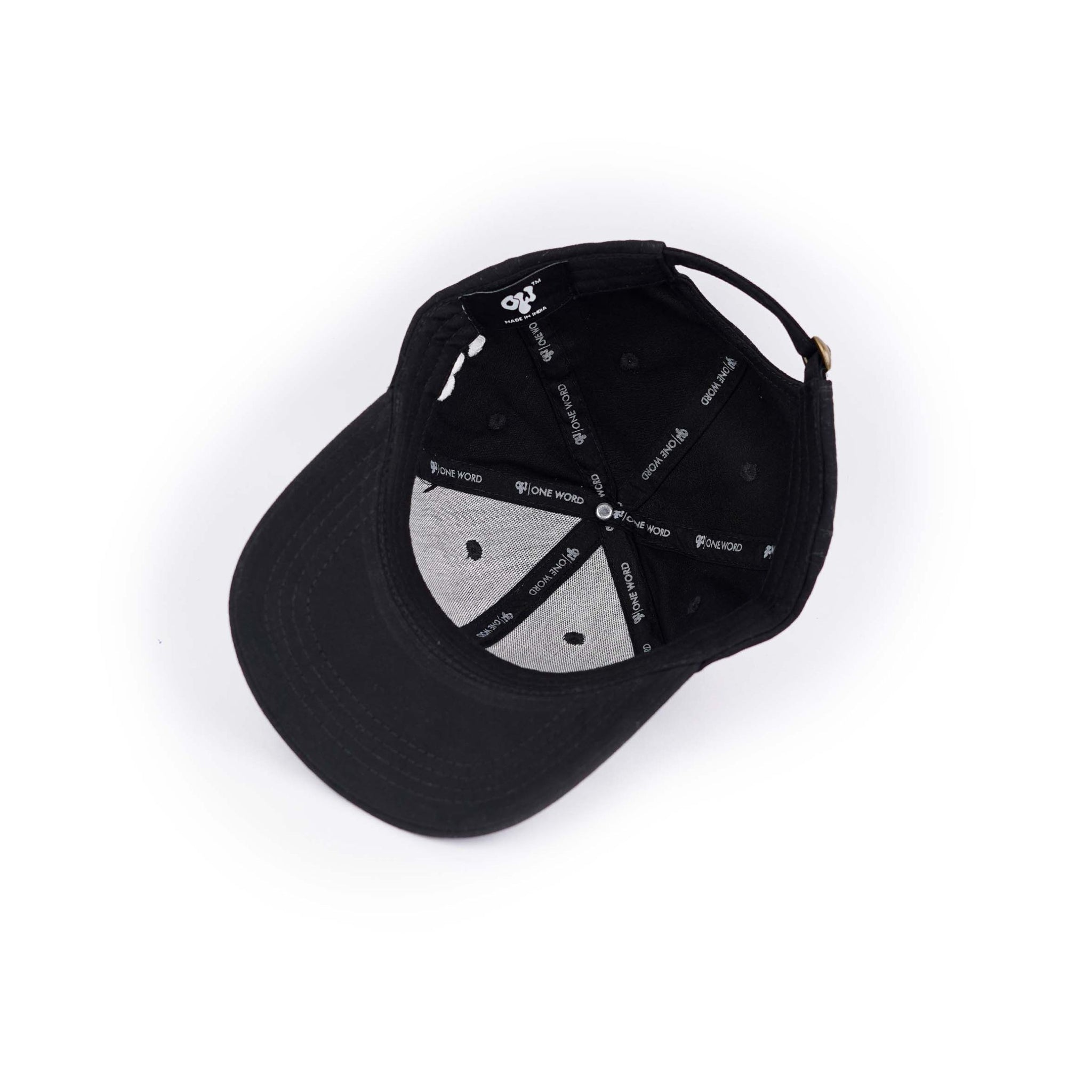 One Word Men Cotton Baseball Cap Lightweight Adjustable Hat for Golf, Running, Outdoor Activities, Work (Grey & Black)