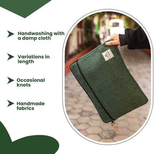 TruHemp Laptop Sleeve – Durable 14-Inch Laptop Cover with Zipper, Lightweight Water-Resistant Case for Travel & Work