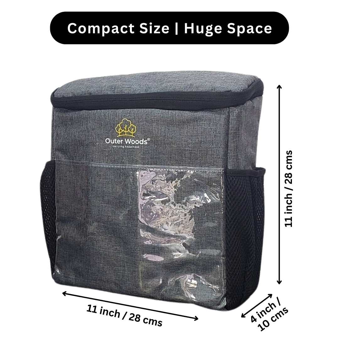 Outer Woods Car Cooler Bag with Adjustable Bottle Slots, Insulated Travel Bag for Cars and SUVs with Side Pockets and 6+ Hours Cooling