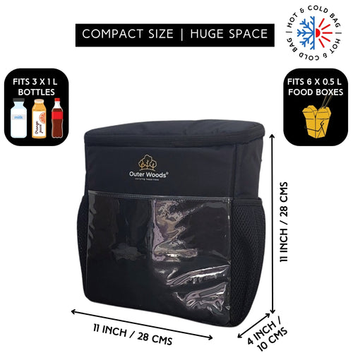 Outer Woods Door Hanging Cooler Bag, with Adjustable Bottle Slots, Suitable for Hot and Cold Items, Door Milk Bag, Water-Resistant Nylon