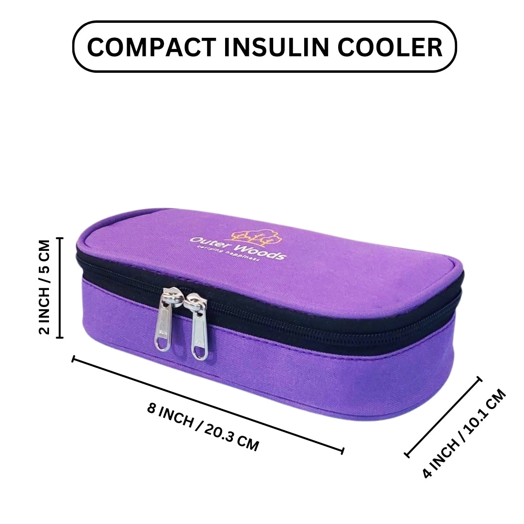 Outer Woods Insulin Cooling Travel Pouch with Two Ice Gel Packs, Cold Pack for Insulin, Insulin Carrier Bag, Keeps Insulin Safe and Cool for 6 to 8 Hours