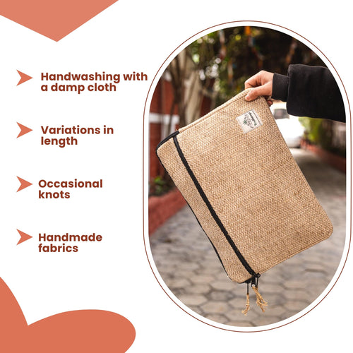 TruHemp Laptop Sleeve – Durable 14-Inch Laptop Cover with Zipper, Lightweight Water-Resistant Case for Travel & Work