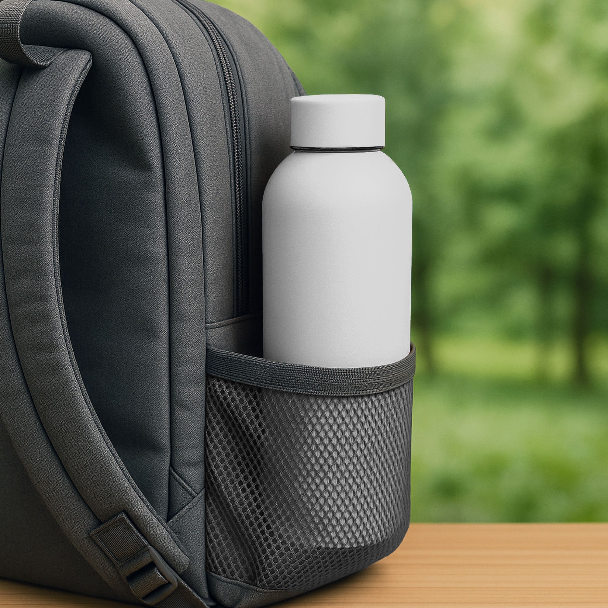 SuperGeneriX 17oz Matte Finish Stainless Steel Water Bottle | Vacuum Insulated Travel Bottle |12 hrs Hot & 18 hrs Cold| Smooth Rubber Finish Water Bottle (Black)