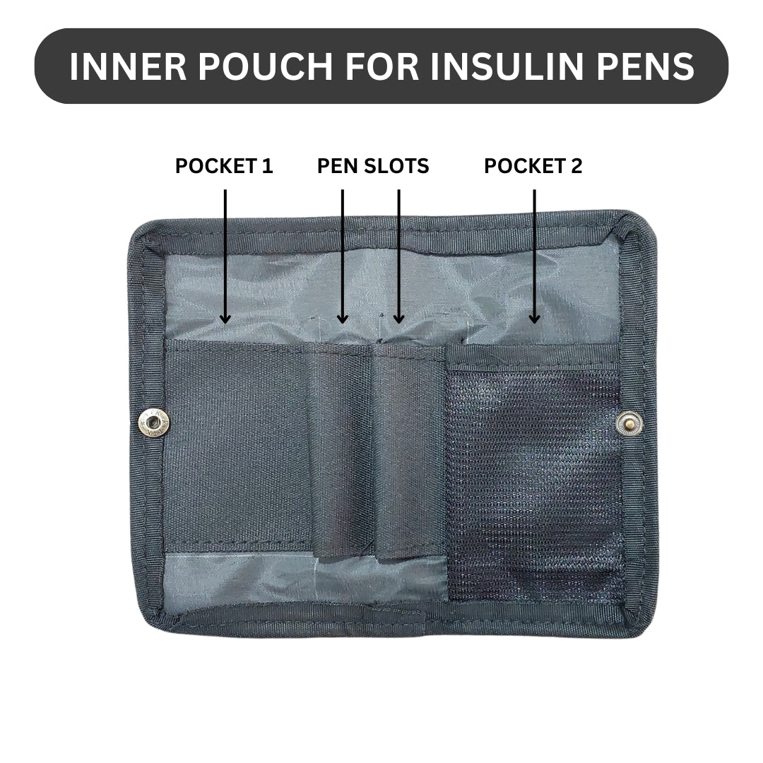 Outer Woods Insulin Cooling Travel Pouch with Two Ice Gel Packs, Cold Pack for Insulin, Insulin Carrier Bag, Keeps Insulin Safe and Cool for 6 to 8 Hours