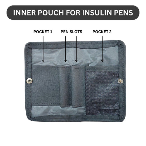 Outer Woods Insulin Cooling Travel Pouch with Two Ice Gel Packs, Cold Pack for Insulin, Insulin Carrier Bag, Keeps Insulin Safe and Cool for 6 to 8 Hours