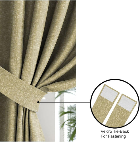 Casableu Lasa Blackout Curtains for Bedroom & Living Room - 108 Inch L Green Color 2 Panel Set, Thermal Insulated to Reduce Heat Loss, Block Light, Save Energy, Noise Reducing Drapes
