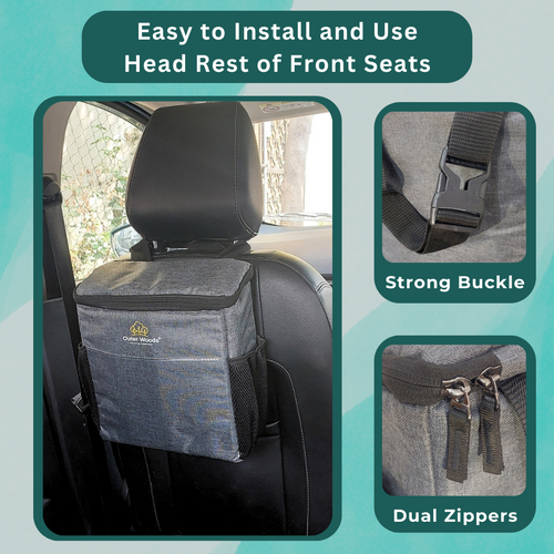 Outer Woods Car Cooler Bag with Adjustable Bottle Slots, Insulated Travel Bag for Cars and SUVs with Side Pockets and 6+ Hours Cooling