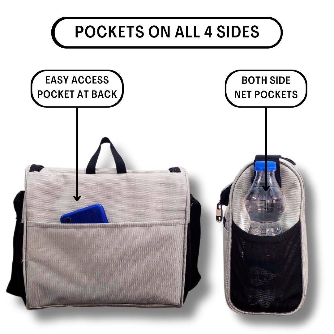 Outer Woods Insulated 8 Pint Bottle Bag, Fits 8 x 330 ml Pint Bottles, 6 to 8 Hours Cooling, Includes 4 Ice Gel Packs