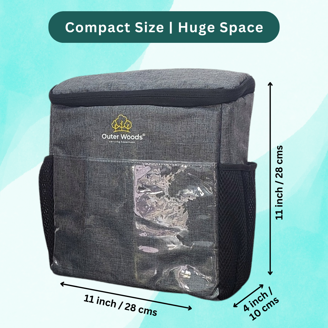 Outer Woods Car Cooler Bag with Adjustable Bottle Slots, Insulated Travel Bag for Cars and SUVs with Side Pockets and 6+ Hours Cooling