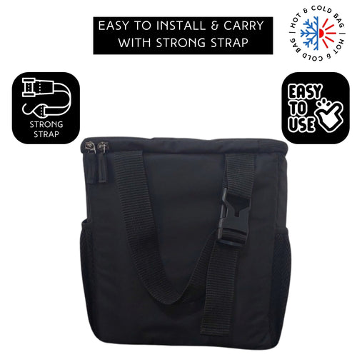 Outer Woods Door Hanging Cooler Bag, with Adjustable Bottle Slots, Suitable for Hot and Cold Items, Door Milk Bag, Water-Resistant Nylon