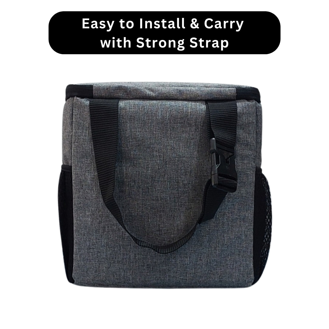 Outer Woods Car Cooler Bag with Adjustable Bottle Slots, Insulated Travel Bag for Cars and SUVs with Side Pockets and 6+ Hours Cooling