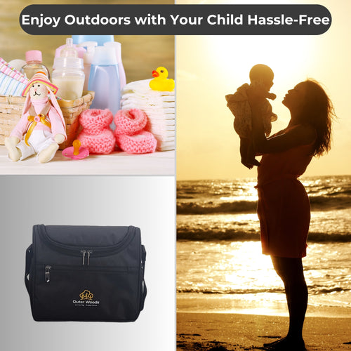 Outer Woods Insulated Breast Milk Cooler Bag with 4 Ice Gel Packs, Keeps Milk and Food Cool for 6 to 8 Hours, Thermal Insulated Baby Travel Bag