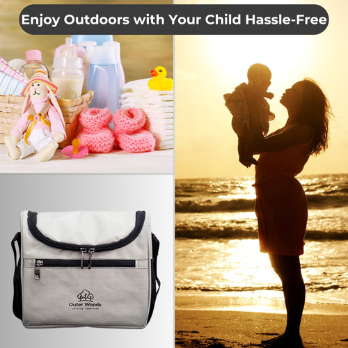 Outer Woods Insulated Breast Milk Cooler Bag with 4 Ice Gel Packs, Keeps Milk and Food Cool for 6 to 8 Hours, Thermal Insulated Baby Travel Bag