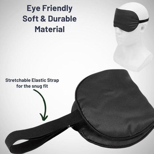 SuperGeneriX Eye Mask For Sleeping Men Women With Cooling Gel For Night Deep Sleep, Dark Circles, Puffy Eye's, Dry Eyes, Wrinkle free eyes (Black)