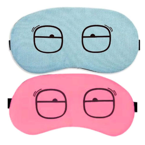 SuperGeneriX Printed Eye Mask For Sleeping Men Women With Cooling Gel For Night Deep Sleep, Dark Circles, Puffy Eye's, Dry Eyes, Wrinkle free eyes (Pink)