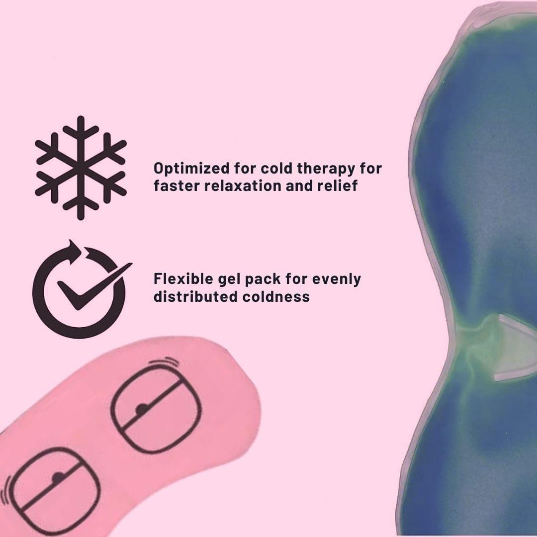 SuperGeneriX Printed Eye Mask For Sleeping Men Women With Cooling Gel For Night Deep Sleep, Dark Circles, Puffy Eye's, D